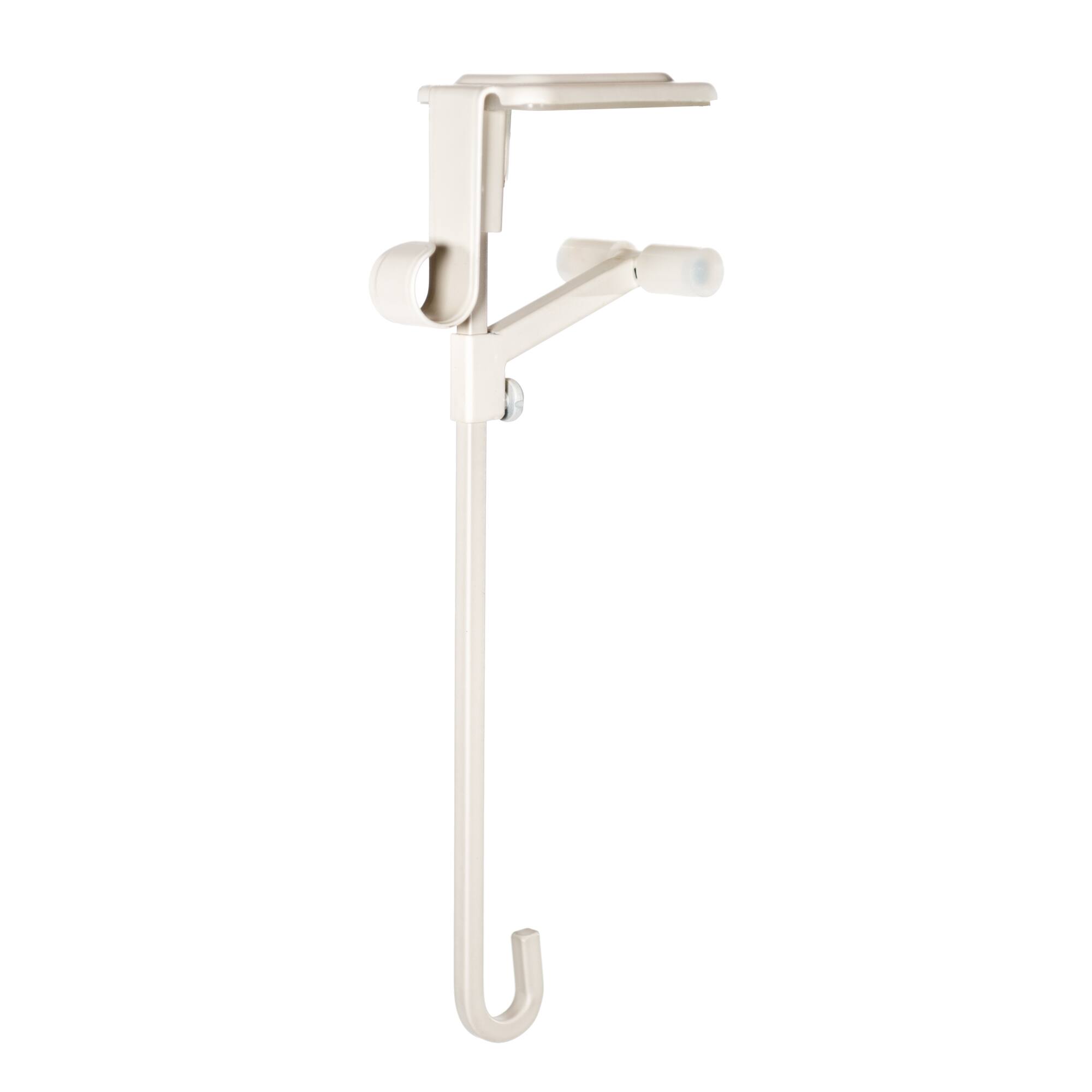 White Mantel Garland & Christmas Stocking Hanger, 2ct.